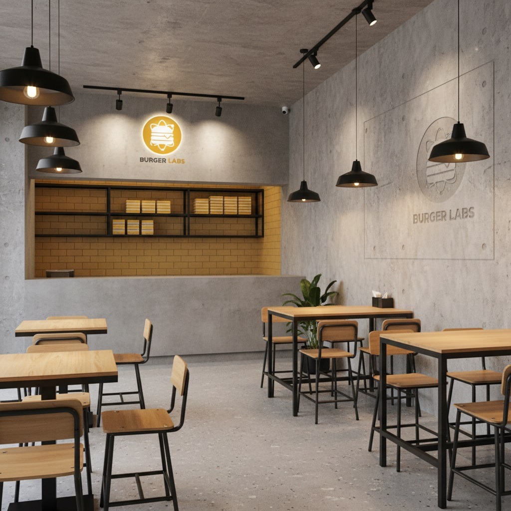 Interior de Burger Labs